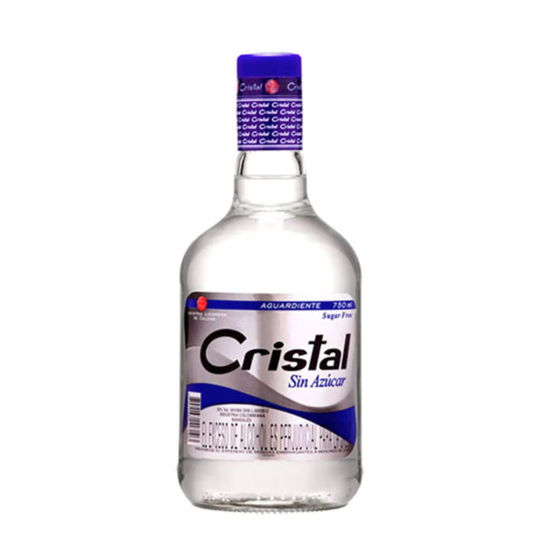 Litro Aguardiente Cristal Tapa Azul 750 ml