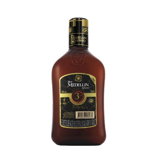 Litro Ron Medellin 3 años 750 ml