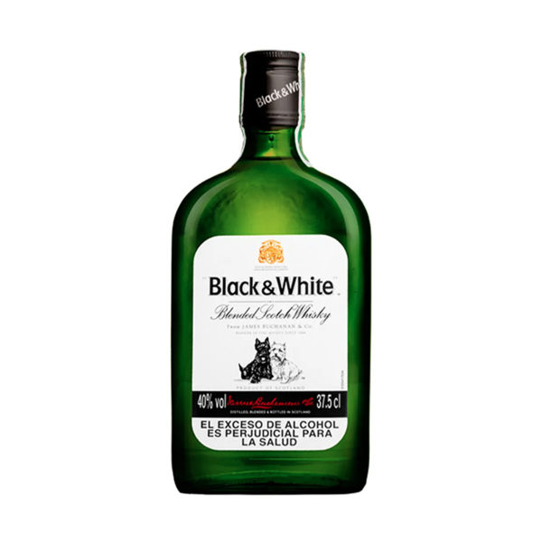 Botella Whisky Black and White 375 ml